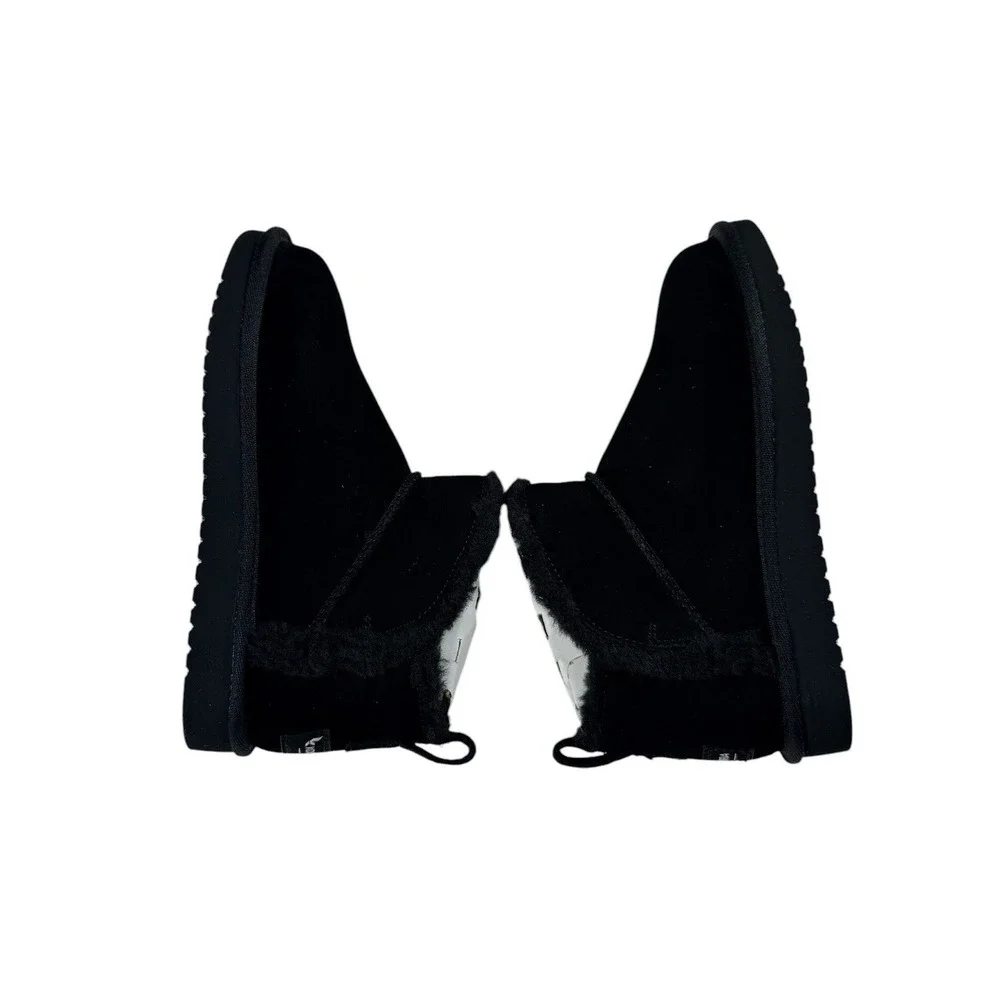 Koolaburra UGG Koola Ultra Mini Black Suede Boots Size 1 Kids 1167971K K/BLK NEW